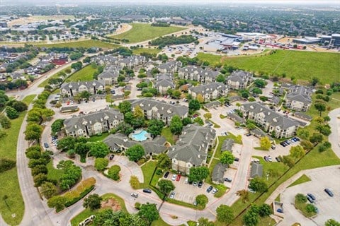 an aerial view of a large neighborhood of houses